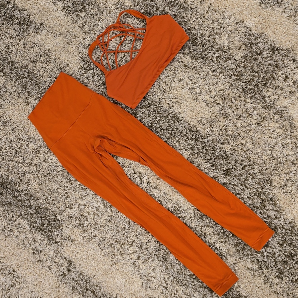 Lululemon Align + Free to Be Burnt Orange Set